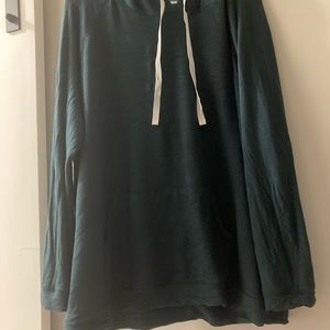 Ink Love & Peace dark green French terry knit sweatshirt